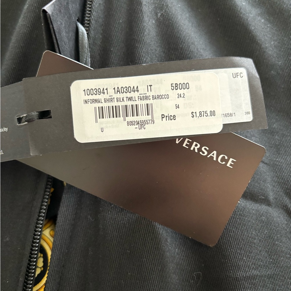 Versace Black Silk Informal Shirt